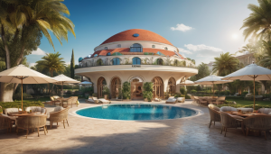 3DCP domed cement houses with places to relax in Crimea